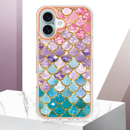 For iPhone 16 Electroplating Pattern IMD TPU Shockproof Case(Colorful Scales) - iPhone 16 Cases by buy2fix | Online Shopping UK | buy2fix