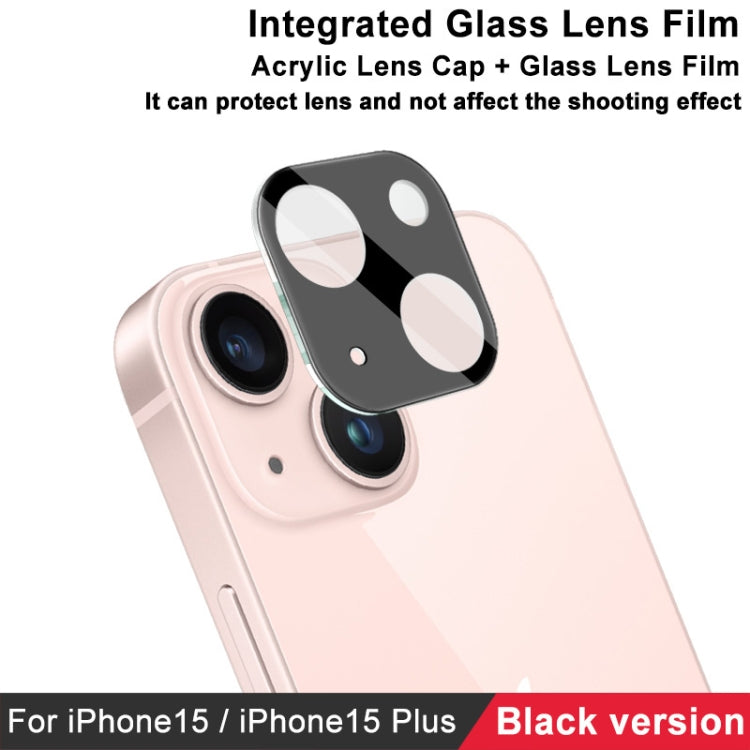 For iPhone 15  / 15 Plus imak High Definition Integrated Glass Lens Film Black Version - iPhone 15 Plus Tempered Glass by imak | Online Shopping UK | buy2fix