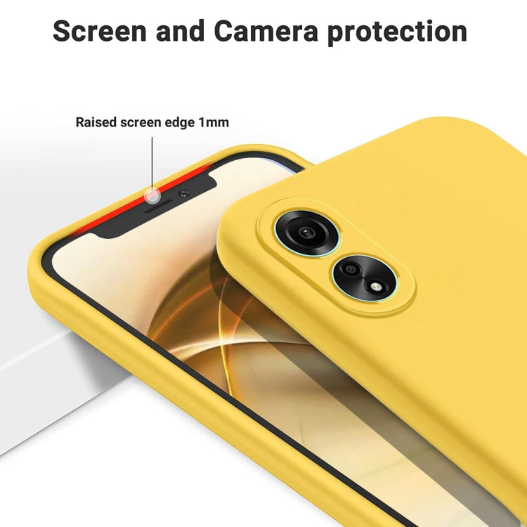 For Honor X5 Plus Pure Color Liquid Silicone Shockproof Phone Case(Yellow) - Honor Cases by buy2fix | Online Shopping UK | buy2fix