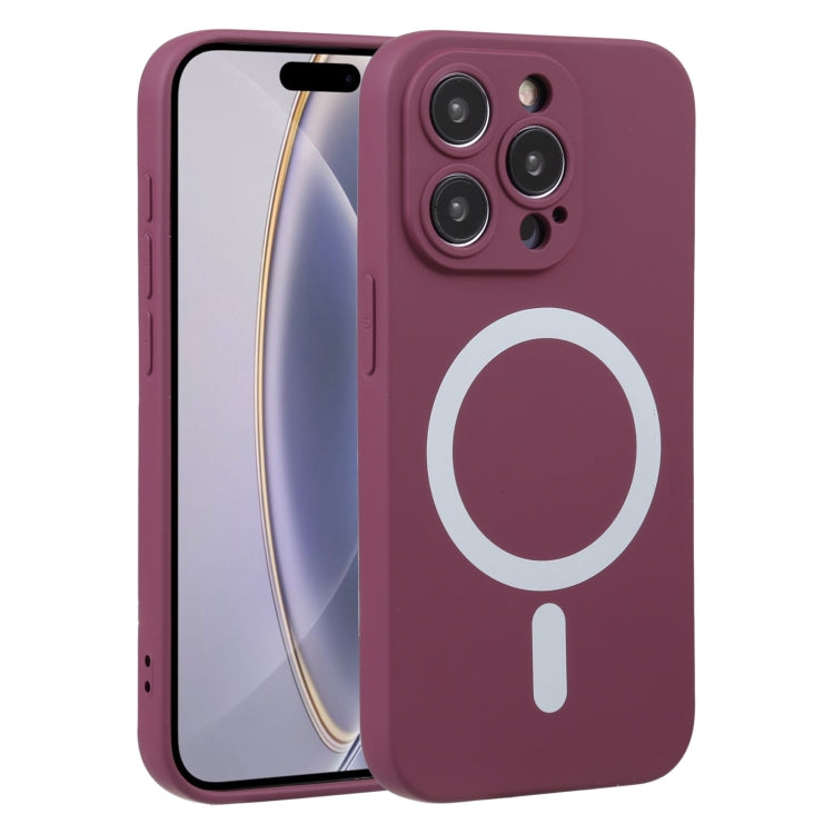 For iPhone 16 Pro Liquid Silicone Magsafe Phone Case(Wine Red) - iPhone 16 Pro Cases by buy2fix | Online Shopping UK | buy2fix