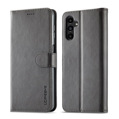 For Samsung Galaxy A25 LC.IMEEKE Calf Texture Leather Phone Case(Grey) - Galaxy Phone Cases by LC.IMEEKE | Online Shopping UK | buy2fix