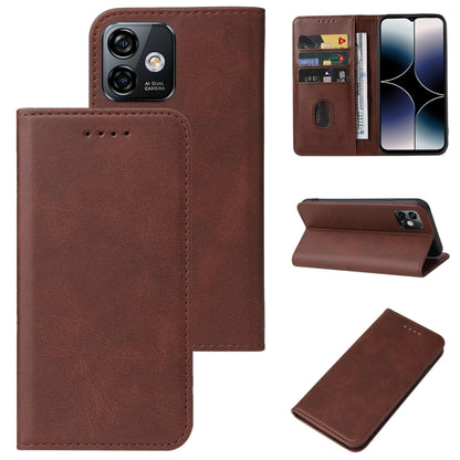 For Ulefone Note 16 Pro Magnetic Closure Leather Phone Case(Brown) - Ulefone Cases by buy2fix | Online Shopping UK | buy2fix