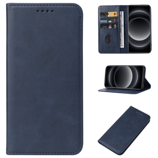 For Xiaomi 14 Ultra Magnetic Closure Leather Phone Case(Blue) - 14 Ultra Cases by buy2fix | Online Shopping UK | buy2fix