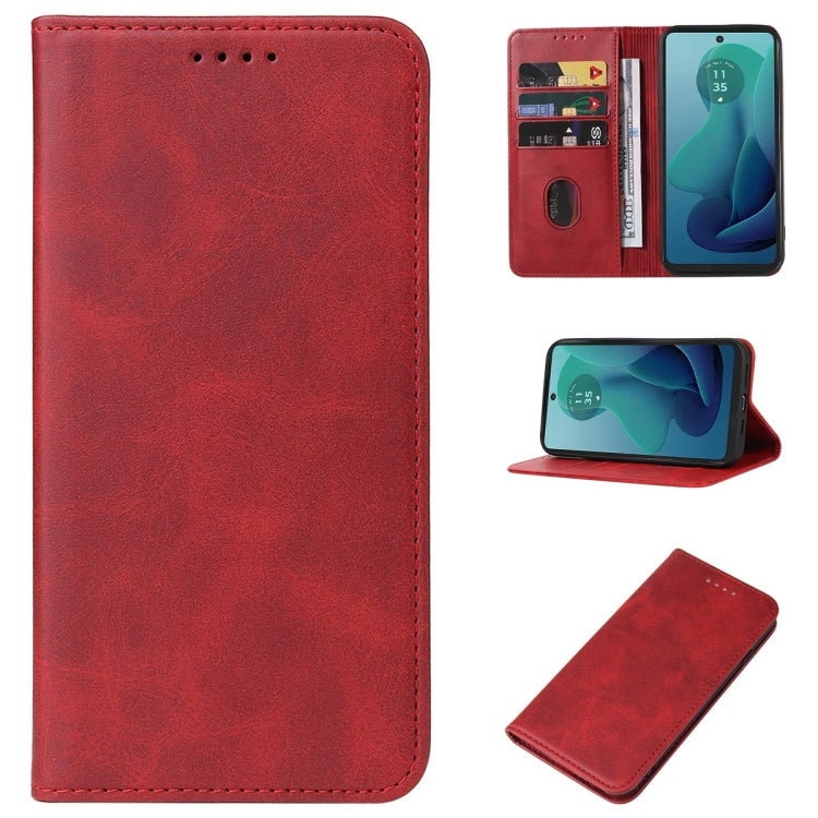 For Motorola Moto G 5G 2024 Magnetic Closure Leather Phone Case(Red) - Motorola Cases by buy2fix | Online Shopping UK | buy2fix