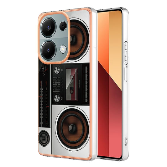 For Xiaomi Redmi Note 13 Pro 4G/Poco M6 Pro 4G Electroplating Marble Dual-side IMD Phone Case(Retro Radio) - Note 13 Pro Cases by buy2fix | Online Shopping UK | buy2fix
