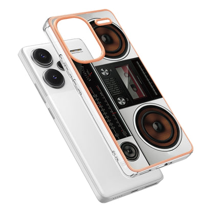 For Xiaomi Redmi Note 13 Pro+ 5G Electroplating Marble Dual-side IMD Phone Case(Retro Radio) - Note 13 Pro+ Cases by buy2fix | Online Shopping UK | buy2fix