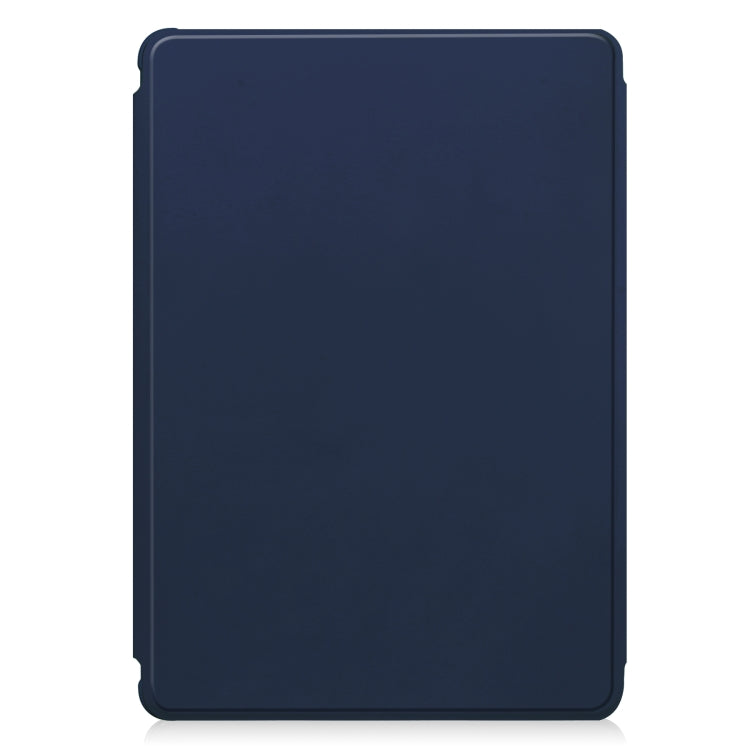 For Samsung Galaxy Tab S9+ 360 Rotation Transparent Smart Leather Case with Keyboard(Dark Blue) - Galaxy Tab S9+ Cases by buy2fix | Online Shopping UK | buy2fix