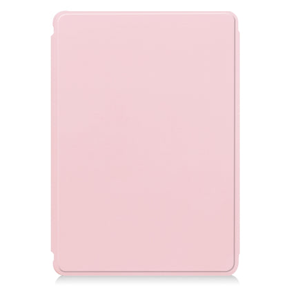 For Samsung Galaxy Tab S9+ 360 Rotation Transparent Smart Leather Case(Pink) - Galaxy Tab S9+ Cases by buy2fix | Online Shopping UK | buy2fix