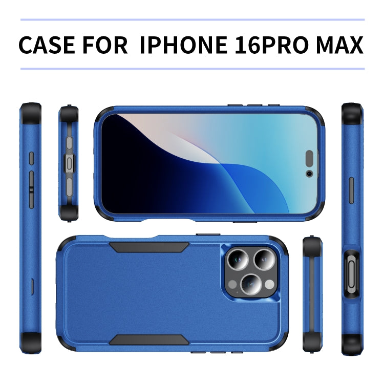 For iPhone 16 Pro Max Commuter Shockproof TPU + PC Phone Case(Royal Blue+Black) - iPhone 16 Pro Max Cases by buy2fix | Online Shopping UK | buy2fix