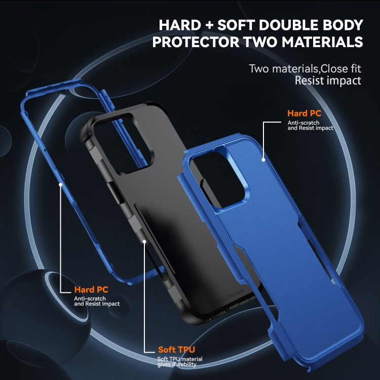 For iPhone 16 Pro Max Commuter Shockproof TPU + PC Phone Case(Royal Blue+Black) - iPhone 16 Pro Max Cases by buy2fix | Online Shopping UK | buy2fix