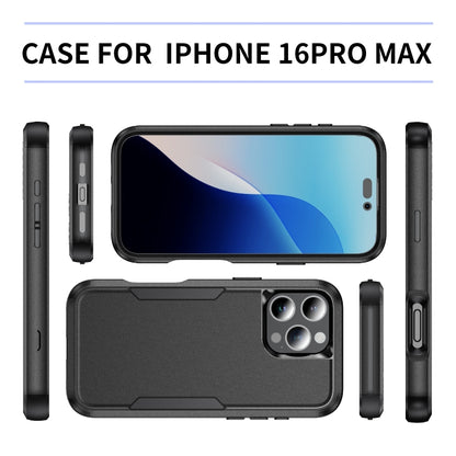 For iPhone 16 Pro Max Commuter Shockproof TPU + PC Phone Case(Black) - iPhone 16 Pro Max Cases by buy2fix | Online Shopping UK | buy2fix