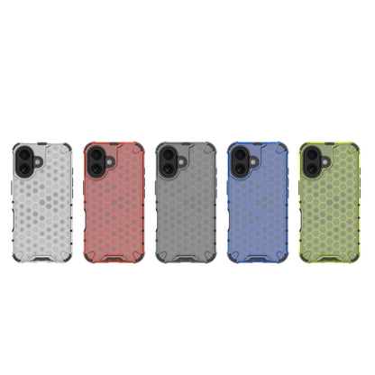 For iPhone 16 Honeycomb Shockproof Phone Case(Black) - iPhone 16 Cases by buy2fix | Online Shopping UK | buy2fix