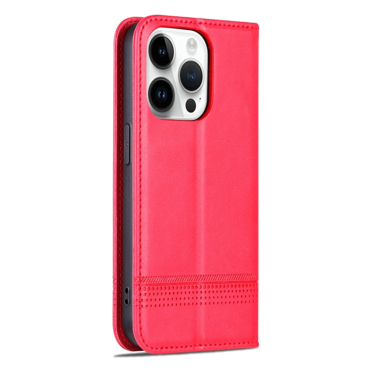 For iPhone 16 Pro Max AZNS Magnetic Calf Texture Flip Leather Phone Case(Red) - iPhone 16 Pro Max Cases by AZNS | Online Shopping UK | buy2fix