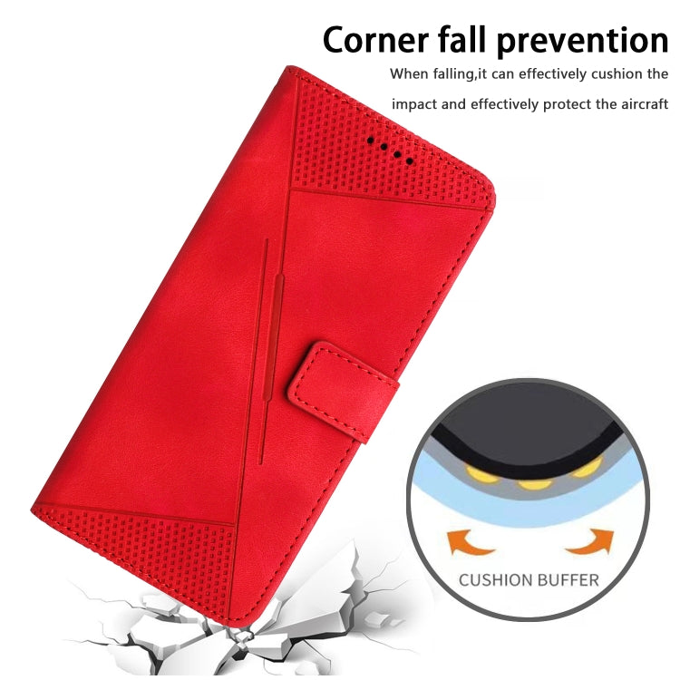 For OnePlus 12 Dream Triangle Leather Phone Case with Lanyard(Red) - OnePlus Cases by buy2fix | Online Shopping UK | buy2fix