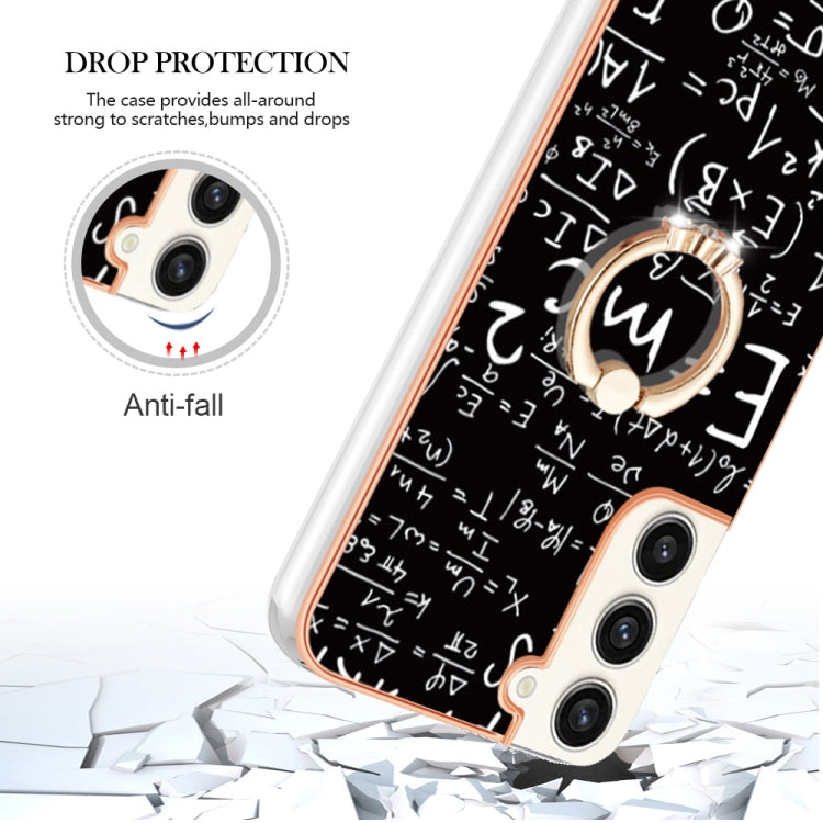 For Samsung Galaxy S23+ 5G Electroplating Dual-side IMD Phone Case with Ring Holder(Equation) - Galaxy S23+ 5G Cases by buy2fix | Online Shopping UK | buy2fix