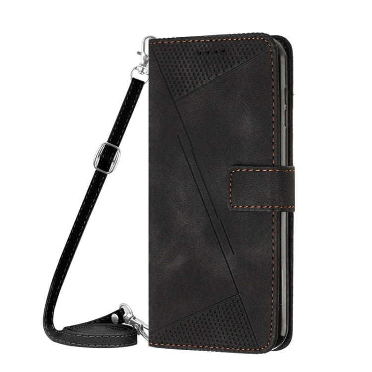For Samsung Galaxy S23 FE 5G Dream Triangle Leather Phone Case with Long Lanyard(Black) - Galaxy S23 FE 5G Cases by buy2fix | Online Shopping UK | buy2fix