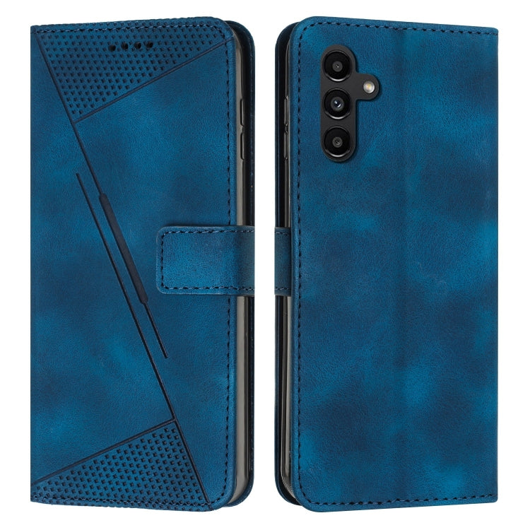 For Samsung Galaxy M15 / F15 Dream Triangle Leather Phone Case with Long Lanyard(Blue) - Galaxy Phone Cases by buy2fix | Online Shopping UK | buy2fix