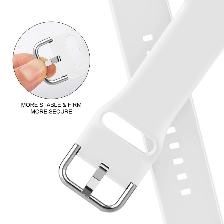 For Apple Watch Ultra 49mm Pin Buckle Silicone Watch Band(White) - Watch Bands by buy2fix | Online Shopping UK | buy2fix