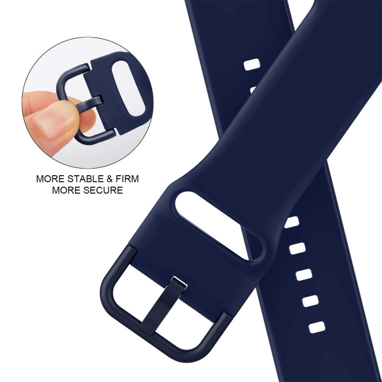 For Apple Watch Series 8 41mm Pin Buckle Silicone Watch Band(Midnight Blue) - Watch Bands by buy2fix | Online Shopping UK | buy2fix