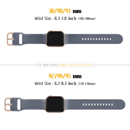 For Apple Watch SE 44mm Pin Buckle Silicone Watch Band(Blue Grey) - Watch Bands by buy2fix | Online Shopping UK | buy2fix