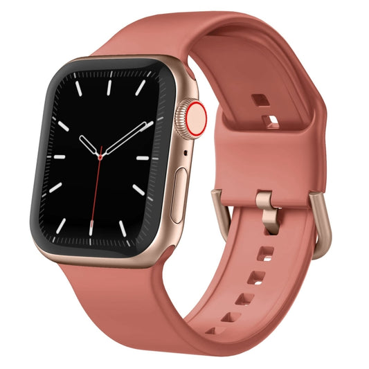 For Apple Watch Series 9 45mm Pin Buckle Silicone Watch Band(Coral) - Watch Bands by buy2fix | Online Shopping UK | buy2fix