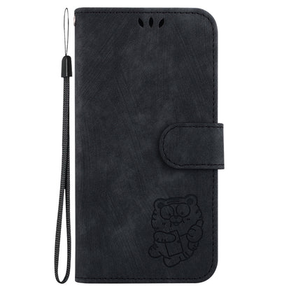 For iPhone 16 Pro Max Little Tiger Embossed Leather Phone Case(Black) - iPhone 16 Pro Max Cases by buy2fix | Online Shopping UK | buy2fix