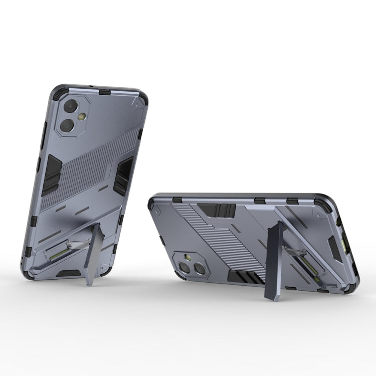 For Samsung Galaxy A05 4G Punk Armor 2 in 1 PC + TPU Shockproof Phone Case with Invisible Holder(Grey) - Galaxy Phone Cases by buy2fix | Online Shopping UK | buy2fix