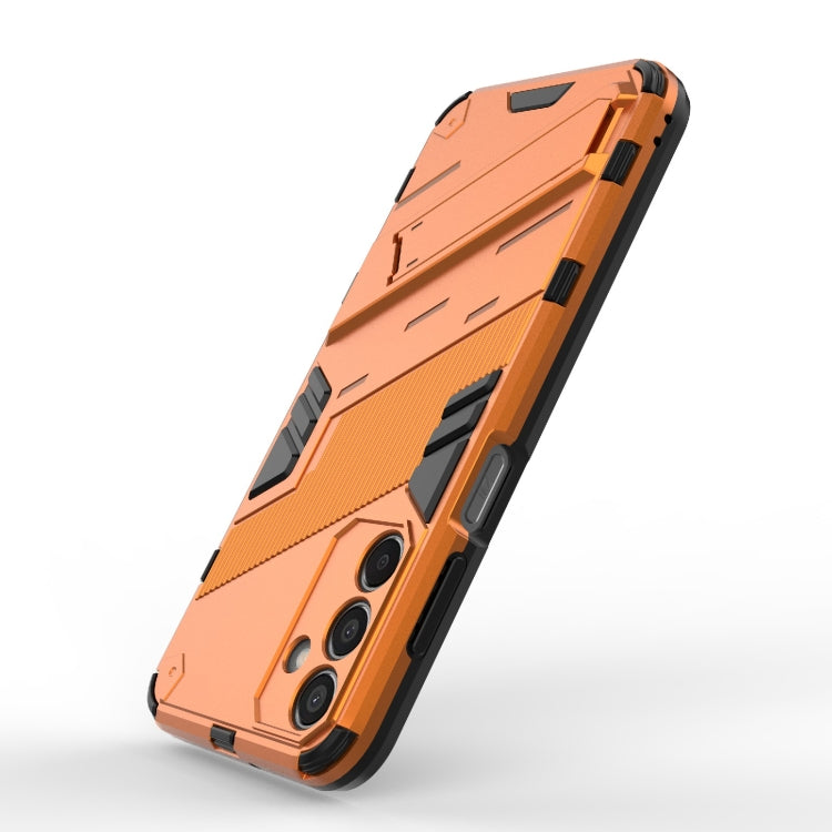 For Samsung Galaxy M15 5G Global Punk Armor 2 in 1 PC + TPU Shockproof Phone Case with Invisible Holder(Orange) - Galaxy Phone Cases by buy2fix | Online Shopping UK | buy2fix