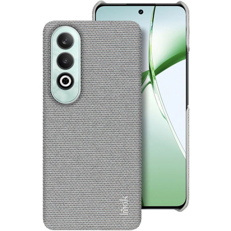 For OnePlus Nord CE4 5G imak Ruiyi Series Cloth Texture PU + PC Phone Case(Light Grey) - OnePlus Cases by imak | Online Shopping UK | buy2fix