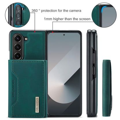 For Samsung Galaxy Z Fold6 DG.MING M2 Series 3-Fold Multi Card Bag + Magnetic Phone Case(Green) - Galaxy Z Fold6 5G Cases by DG.MING | Online Shopping UK | buy2fix