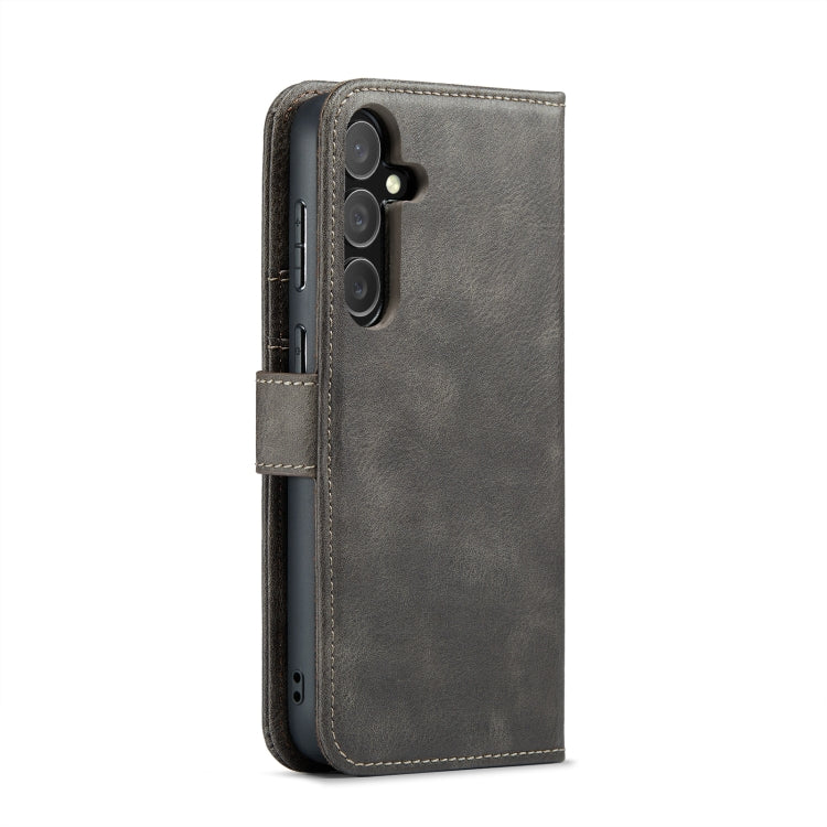 For Samsung Galaxy S24 5G DG.MING Crazy Horse Texture Detachable Magnetic Leather Case(Grey) - Galaxy S24 5G Cases by DG.MING | Online Shopping UK | buy2fix