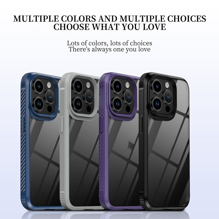 For iPhone 15 Pro Max iPAKY MG Series Transparent PC+TPU Phone Case(Purple) - iPhone 15 Pro Max Cases by iPAKY | Online Shopping UK | buy2fix