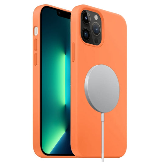 For iPhone 13 Pro Max MagSafe Liquid Silicone Full Coverage Phone Case(Orange) - iPhone 13 Pro Max Cases by buy2fix | Online Shopping UK | buy2fix