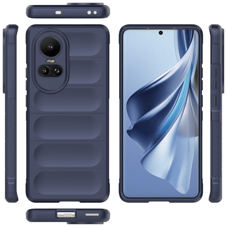 For OPPO Reno10 5G Global Magic Shield TPU + Flannel Phone Case(Dark Blue) - OPPO Cases by buy2fix | Online Shopping UK | buy2fix