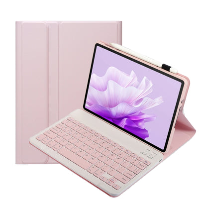 For Huawei MatePad 11.5 2023 AH17 Lambskin Texture Ultra-thin Detachable Bluetooth Keyboard Leather Case(Pink) - Huawei Keyboard by buy2fix | Online Shopping UK | buy2fix