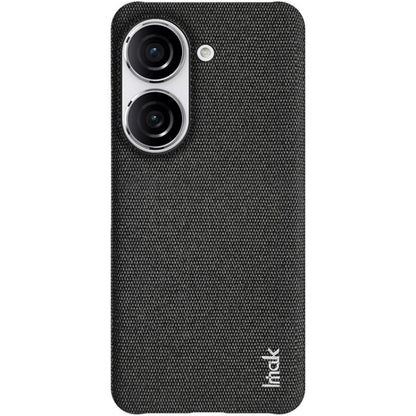 For Asus Zenfone 9 / Zenfone10 5G imak Ruiyi Series Cloth Texture PU + PC Phone Case(Black) - ASUS Cases by imak | Online Shopping UK | buy2fix