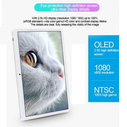 BDF S10 3G Phone Call Tablet PC 10.1 inch, 2GB+32GB, Android 9.0 MTK6735 Octa Core, Support Dual SIM, EU Plug(Silver) - BDF by BDF | Online Shopping UK | buy2fix