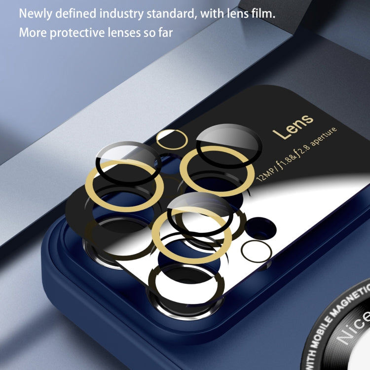 For iPhone 11 Pro Max Large Glass Window Magnetic Magsafe Phone Case with Lens Film(Black) - iPhone 11 Pro Max Cases by buy2fix | Online Shopping UK | buy2fix