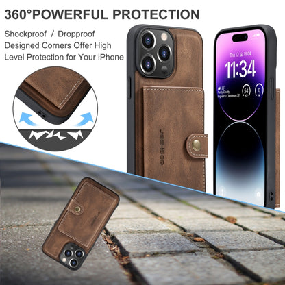 For iPhone 15 Pro Max JEEHOOD Retro Magnetic Detachable Leather Phone Case(Brown) - iPhone 15 Pro Max Cases by JEEHOOD | Online Shopping UK | buy2fix