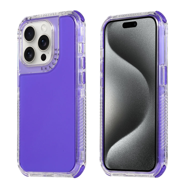 For iPhone 16 Pro Dreamland 3 in 1 Clear Color Transparent Frame PC + TPU Phone Case(Purple) - iPhone 16 Pro Cases by buy2fix | Online Shopping UK | buy2fix