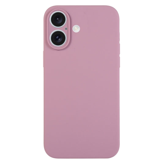 For iPhone 16 Plus Pure Color Liquid Silicone Fine Pore Phone Case(Black Currant) - iPhone 16 Plus Cases by buy2fix | Online Shopping UK | buy2fix