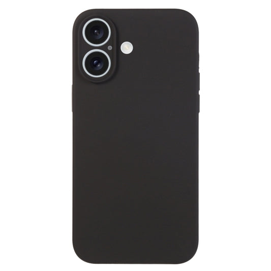 For iPhone 16 Pure Color Liquid Silicone Fine Pore Phone Case(Black) - iPhone 16 Cases by buy2fix | Online Shopping UK | buy2fix