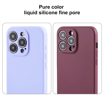 For iPhone 16 Pure Color Liquid Silicone Fine Pore Phone Case(Berry Purple) - iPhone 16 Cases by buy2fix | Online Shopping UK | buy2fix