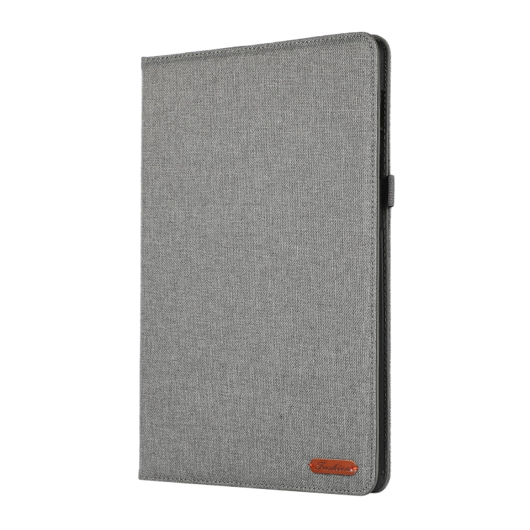 For Samsung Galaxy Tab S9 Ultra Horizontal Flip TPU + Fabric PU Leather Tablet Case(Grey) - Galaxy Tab S9 Ultra Cases by buy2fix | Online Shopping UK | buy2fix