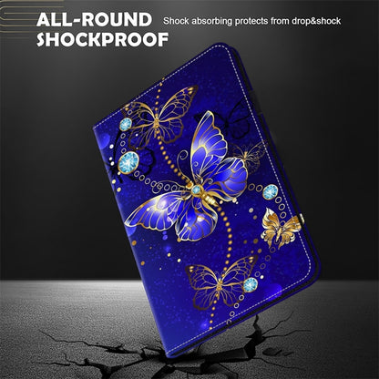 For iPad Air 13 2024 / Pro 12.9 2022 Crystal Texture Painted Leather Tablet Case(Diamond Butterflies) - iPad Pro 12.9 (2022/2021) Cases by buy2fix | Online Shopping UK | buy2fix