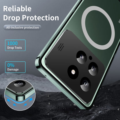 For Xiaomi 14 Aromatherapy Magnetic Metal Phone Case(Green) - 14 Cases by buy2fix | Online Shopping UK | buy2fix