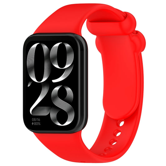 For Xiaomi Mi Band 8 Pro Solid Color Black Buckle Silicone Watch Band(Red) - Watch Bands by buy2fix | Online Shopping UK | buy2fix