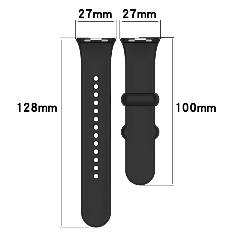 For Xiaomi Mi Band 8 Pro Solid Color Black Buckle Silicone Watch Band(Starlight Color) - Watch Bands by buy2fix | Online Shopping UK | buy2fix