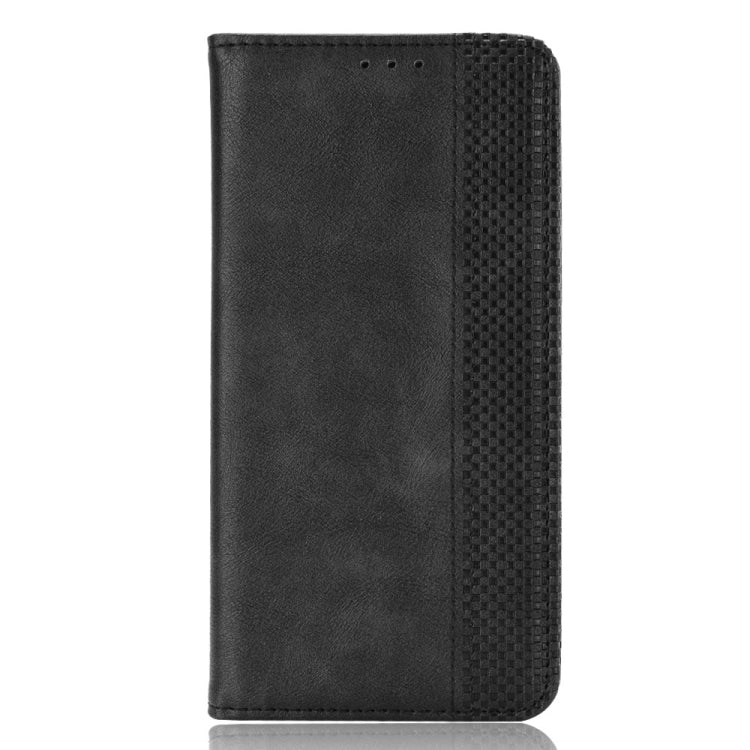 For Google Pixel Fold Magnetic Buckle Retro Texture Leather Phone Case(Black) - Google Cases by buy2fix | Online Shopping UK | buy2fix