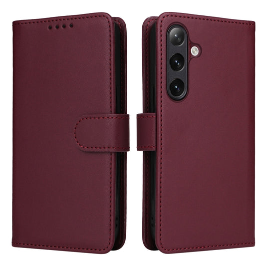 For Samsung Galaxy S24+ 5G BETOPNICE BN-005 2 in 1 Detachable Imitate Genuine Leather Phone Case(Wine Red) - Galaxy S24+ 5G Cases by BETOPNICE | Online Shopping UK | buy2fix